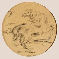 Aligi Sassu, Milano 1912 - Palma di Maiorca 2000 / Cavallo, 1960, mixed media on cartoncino