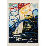 Mario Schifano, Homs 1934 - Roma 1998 / Al mare, lithograph a colori on paper