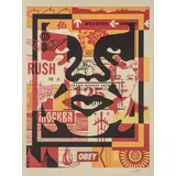 Shepard Fairey, Charleston, Carolina del Sud, USA 1970 / Obey Three Faces Collage no.2, 2020