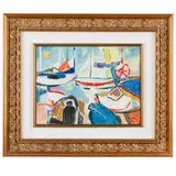 Enrico Paulucci, Genova 1901 - Torino 1999 / Marina con barche