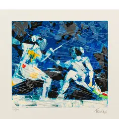 Catanzaro 1960 / Fioretto, 2023 by Francesco Toraldo, lithograph a colori on paper, offered Apr 2026