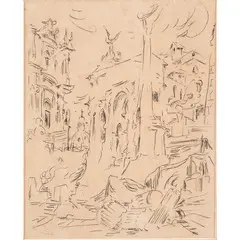 Mirko Basaldella, Udine 1910 - Cambridge 1969 / Senza titolo, pencil on paper