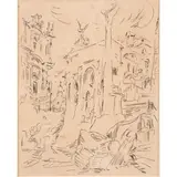 Mirko Basaldella, Udine 1910 - Cambridge 1969 / Senza titolo, pencil on paper