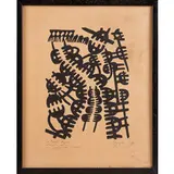 Giuseppe Capogrossi, Roma 1900 - 1972 / Senza titolo, Stampa litografica in b/n su carta