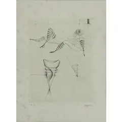 Hans Bellmer, Kattowitz 1902 - Parigi 1975 / La toupie, 1963, Stampa litografica in b/n su carta