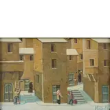 Norberto Proietti, Spello (Pg) 1927 / Buon lavoro, oil on panel