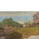 Arnaldo Nussi, Cividale del Friuli 1902 / Paesaggio, oil on canvas