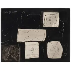 Julio Girona, Untitled, 1981, watercolor, ink, pastel and paper collage on paper