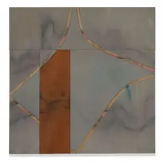 Michael Goldberg, Abstract Shapes, 1960, oil on canvas (in four parts)