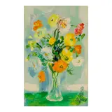 Le Pho, Fleurs, 1969, oil on canvas