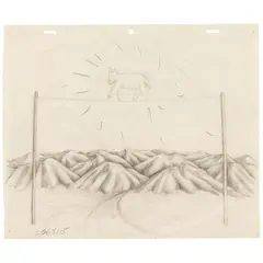 Jonathan Borofsky, I Dreamed a Dog Was Walking a Tightrope at 2663115, circa 1980, graphite on paper