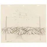 Jonathan Borofsky, I Dreamed a Dog Was Walking a Tightrope at 2663115, circa 1980, graphite on paper