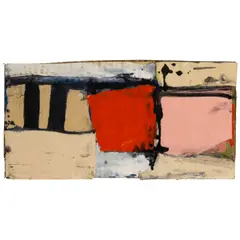 Untitled by Alfred Leslie, 1957, oil and paper collage on cardboard, sold Jul 2025