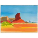 Elizabeth Osborne, Untitled (Monument Valley), 1974, watercolor and graphite on paper