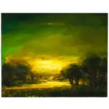 David Bierk, The Line to Home, River and Sky Study, 2000, oil on board