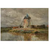 Edmond Marie Petitjean, Aux Sables d'Olonne, oil on canvas