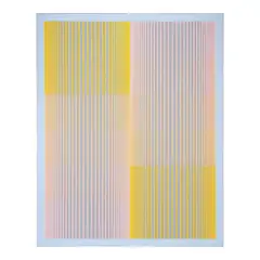Double Soft Gray by Richard Anuszkiewicz, 1982, acrylic on canvas, sold Jul 2025