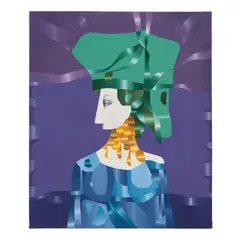 Cundo Bermúdez, Figura con sombrero verde, 1992, acrylic on canvas