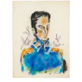 Bolívar by Mariano Rodríguez, 1980, pastel and graphite on paper, offered Jul 2025