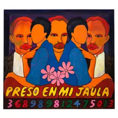 Raúl Martínez, Preso en mi juala, 1994-1995, oil on canvas
