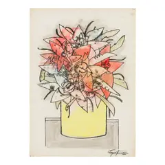 Fayad Jamís, Untitled, 1980, watercolor and charcoal on paper