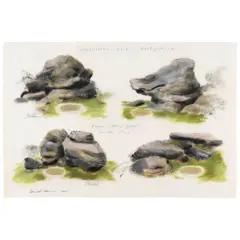 David Nash, Millstone Grit, Derbyshire, 1987, pastel, charcoal and graphite on paper