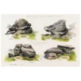 David Nash, Millstone Grit, Derbyshire, 1987, pastel, charcoal and graphite on paper