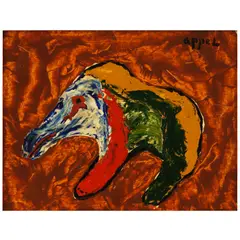 Karel Appel, Het jonge dier (The Young Animal), 1970, oil on canvas board