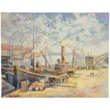 Hugues Claude Pissarro, Le Port de L'Orient, oil on canvas