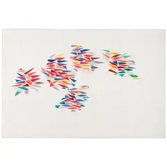 Robert Goodnough, Bright Colors on Pink, 1976, oil and acrylic on canvas