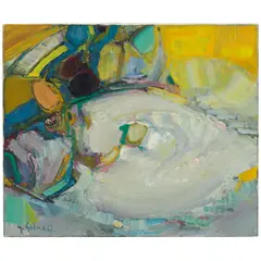 Gabriel Godard, Poissons, 1967, oil on canvas
