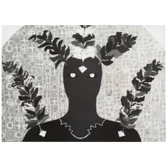 Untitled (from La Ronda Cubana) by Belkis Ayón, 1992, offset lithograph, offered Jul 2025