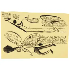 Chris Johanson, Untitled, 1999, brush and ink on paper