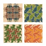 M. C. Escher, Four Elements (Earth, Air, Fire, Water) (4 works) (Bool 382-85), 1953, 1954, 1955
