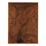 Marc Chagall, Copper plate for L'Apparition (See Cramer 65; See Kornfeld 122), 1966, Original copper plate for the etching L'Apparition, 1965, that accompanied the catalogue, Marc Chagall Monotypes 1961-65