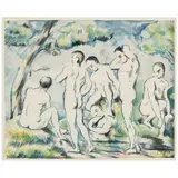Paul Cézanne, Baigneuses (petite planche), from Album d'Estampes de la Galerie Vollard (Venturi 1156, Druick 6, Cherpin 6), 1896-97, Lithograph in colors on chine volant adhered to a support sheet of stiff wove paper, presumably a proof aside from the edition of approximately 100