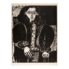 Pablo Picasso, Femme au fauteuil No. 1 (d'après le rouge) (Bloch 586, Mourlot 134), 1948-1949, Lithograph on Arches paper, the third (final) state