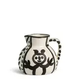 Pichet petites têtes (Ramié 222) by Pablo Picasso, 1953, White earthenware clay turned pitcher, oxidized paraffin decoration and white enamel, sold May 2025