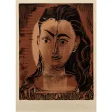 Pablo Picasso, Petit buste de femme (Bloch 1082; Baer 1300), 1962, Linocut in colors on Arches paper