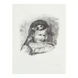 Pierre-Auguste Renoir, Claude Renoir, la tête baissée, from L'Album des Douze Lithographies originales (Delteil/Stella 39), c. 1904, Lithograph on Arches paper, the second (final) state, from the total edition of 1000