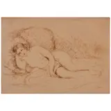 Femme nue couchée (tournée à gauche) (Delteil/Stella 14) by Pierre-Auguste Renoir, c. 1906, Etching printed in sanguine on Japan paper, for the deluxe edition of Théodore Duret's, L'Histoire  des Peintres Impress, sold May 2025