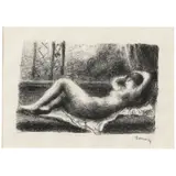 Pierre-Auguste Renoir, Odalisque (Delteil/Stella 35), c. 1904, Lithograph on chine volant