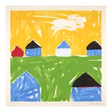 Jennifer Bartlett, House #2, from House II, 2015, Screenprint in colors on wove paper