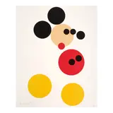 Damien Hirst, Mickey (White), 2014, Screenprint in colors with glaze on wove paper