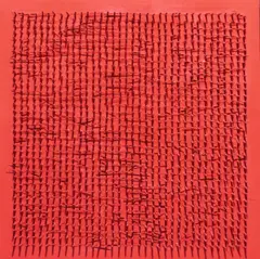 Bernard Aubertin, Ohne Titel (Tableau Clous), 1969, Acryl und Nägel auf Holz