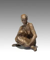 Georg Kolbe, Sitzende, 1926, Bronze mit goldbrauner Patina