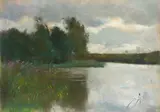 Lesser Ury, Märkischer See, Um 1890, Pastell auf Pappe