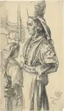 Adolph von Menzel, Studie einer Italienerin