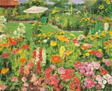 Arnold Balwé, Sommerlicher Garten, Um 1965, Öl auf Leinwand