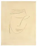 Kopf III by Alexej von Jawlensky, 1922, Lithographie auf Japan, vom Künstler aquarelliert, sold May 2013